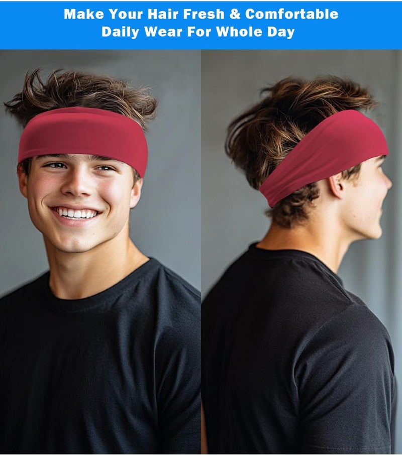 Supeniu Headband for Men & Women, Sweat Wicking Sports Sweatband Headbands, Workout Running Training Yoga Basketball Hairband - Image 5